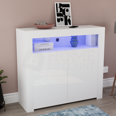 Nova 2-Door LED Sideboard - White