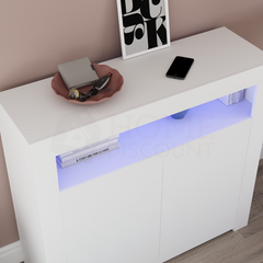 Nova 2-Door LED Sideboard - White