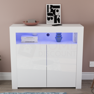 Nova 2-Door LED Sideboard - White