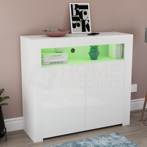 Nova 2-Door LED Sideboard - White