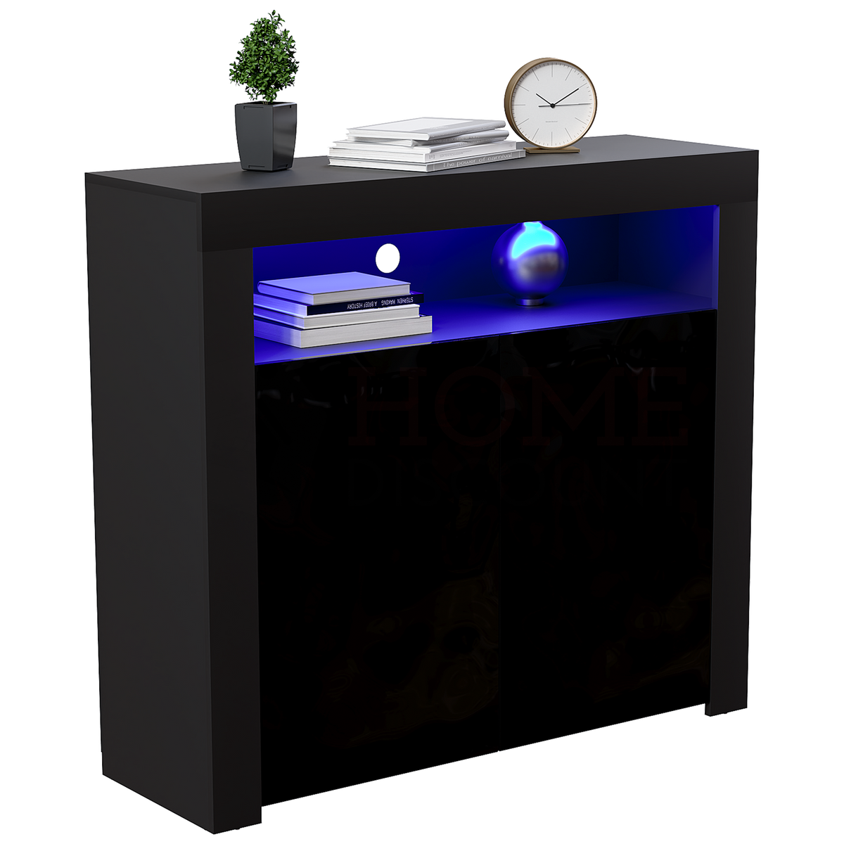 Nova 2-Door LED Sideboard - Black