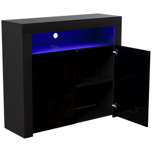 Nova 2-Door LED Sideboard - Black