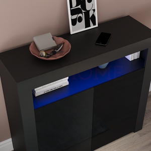 Nova 2-Door LED Sideboard - Black