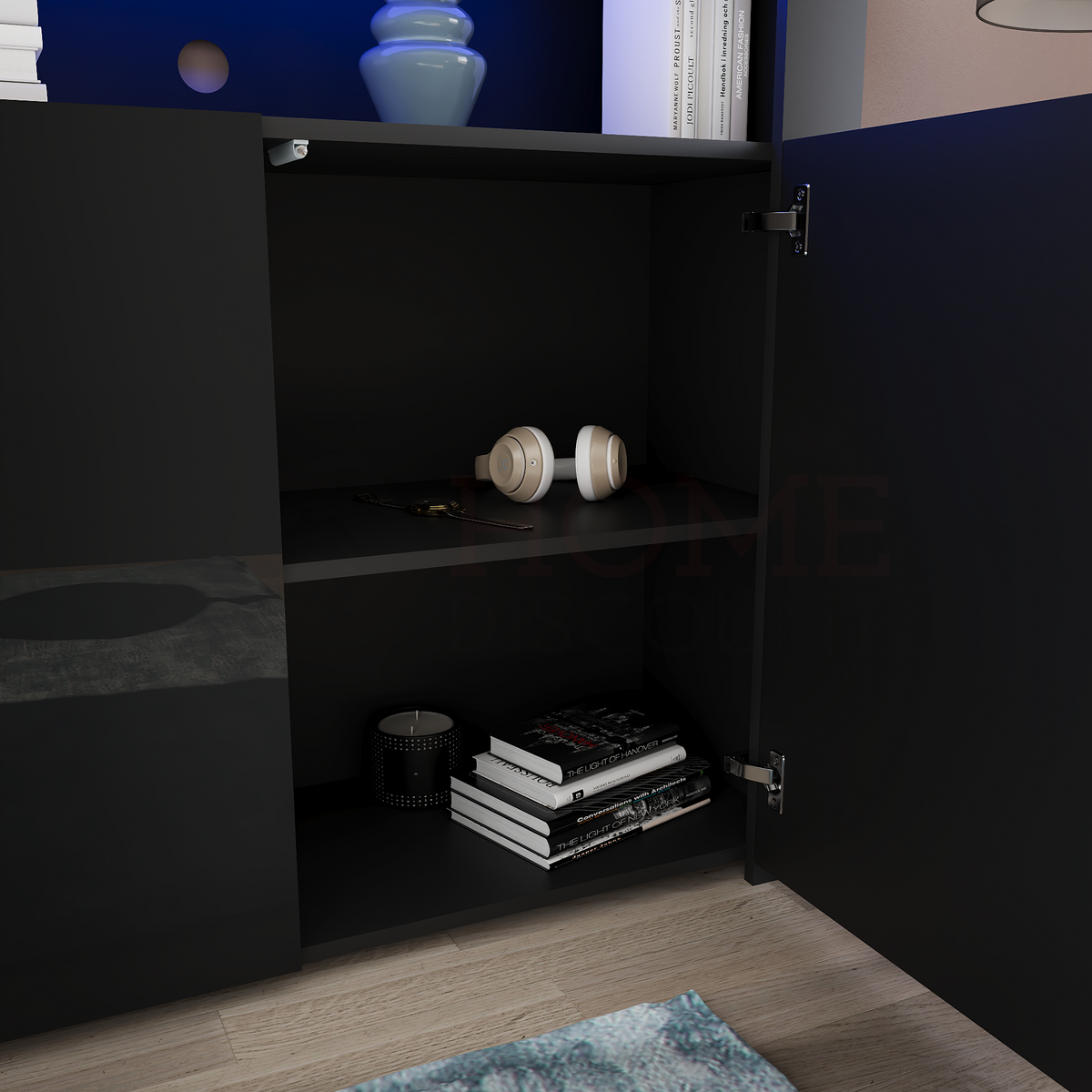 Nova 2-Door LED Sideboard - Black