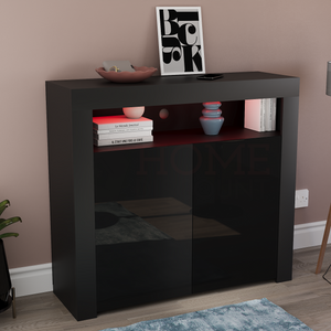 Nova 2-Door LED Sideboard - Black