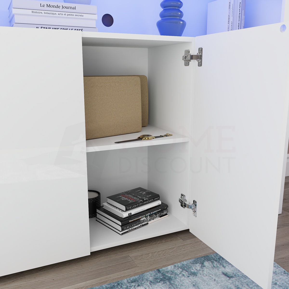 Nova 3-Door LED Sideboard - White
