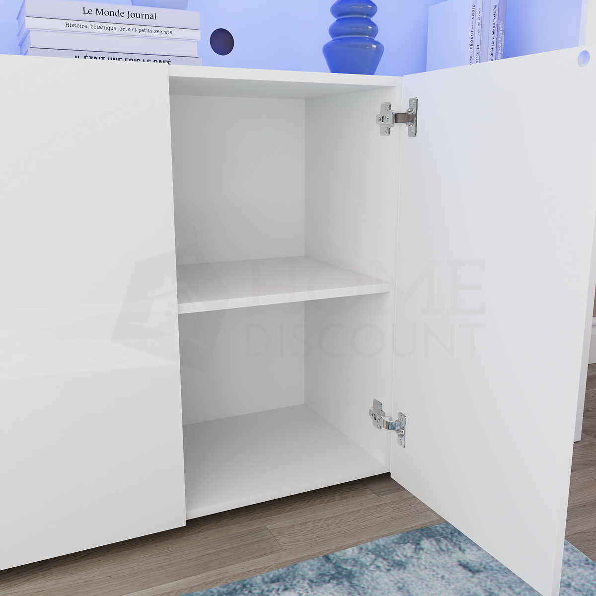 Nova 3-Door LED Sideboard - White