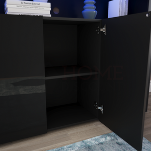 Nova 3-Door LED Sideboard - Black