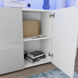 Nova 3-Door LED Sideboard - White & Grey