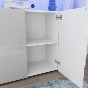Nova 3-Door LED Sideboard - White & Grey