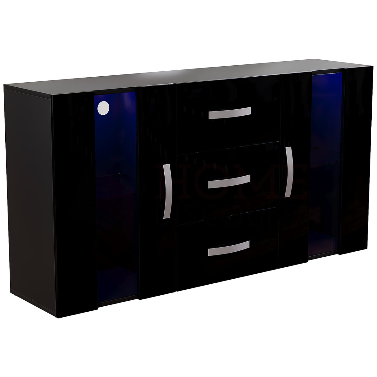 Astro 2-Door 3-Drawer LED Sideboard - Black