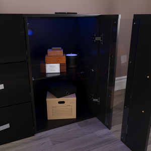 Astro 2-Door 3-Drawer LED Sideboard - Black