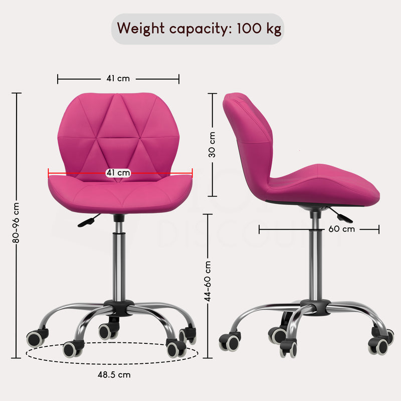 Geo Office Chair, Pink UKFR