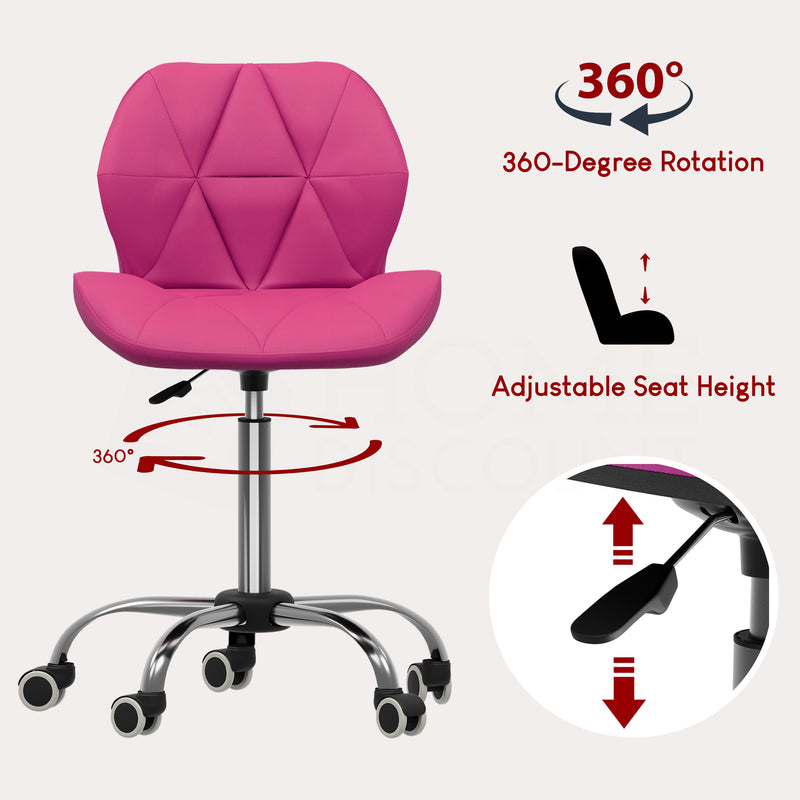 Geo Office Chair, Pink UKFR
