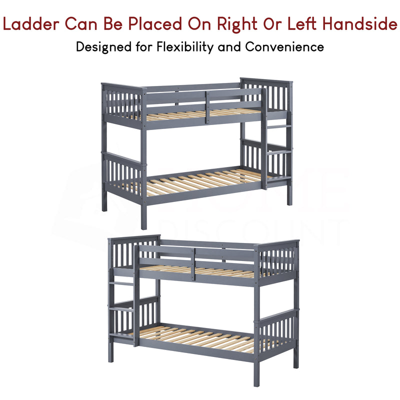 Milan Bunk Bed, Grey