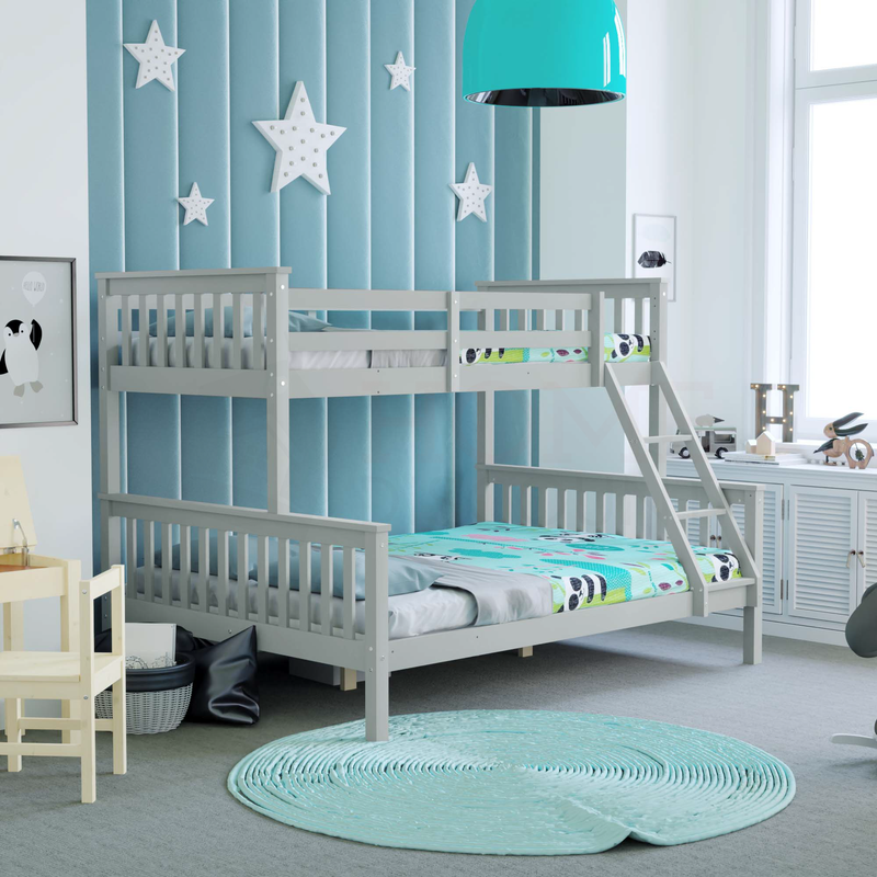 Milan Triple Sleeper Bunk Bed - Grey