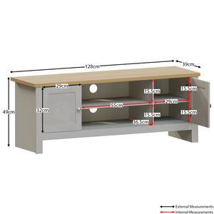 Arlington 2-Door TV Unit - Grey