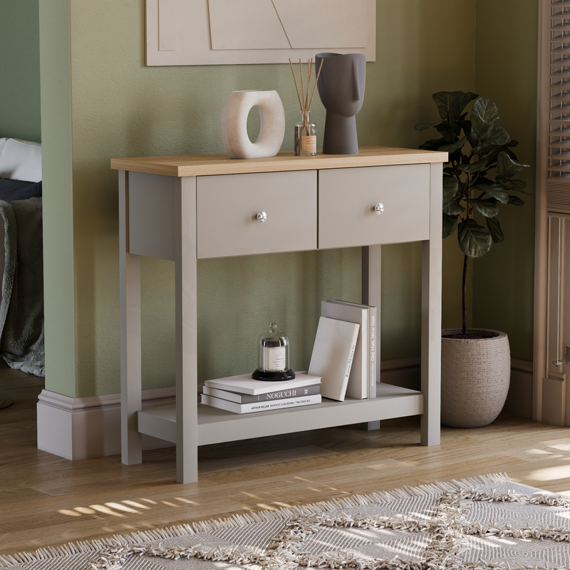 Arlington 2-Drawer Console Table - Grey