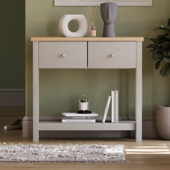 Arlington 2-Drawer Console Table - Grey