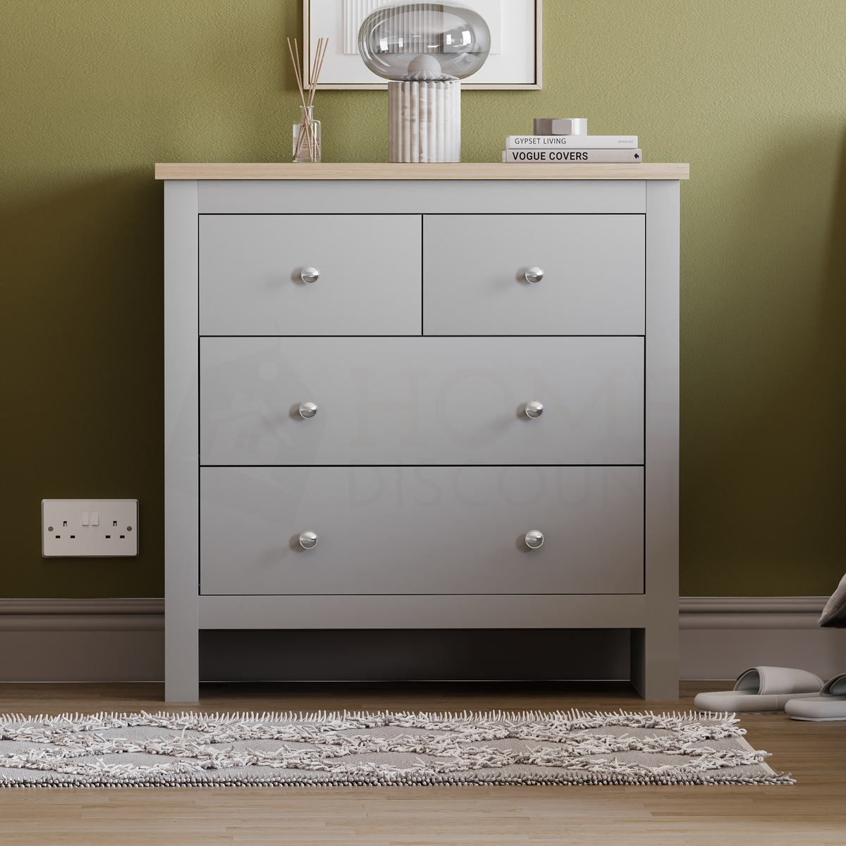 Arlington 4-Drawer Chest - Grey