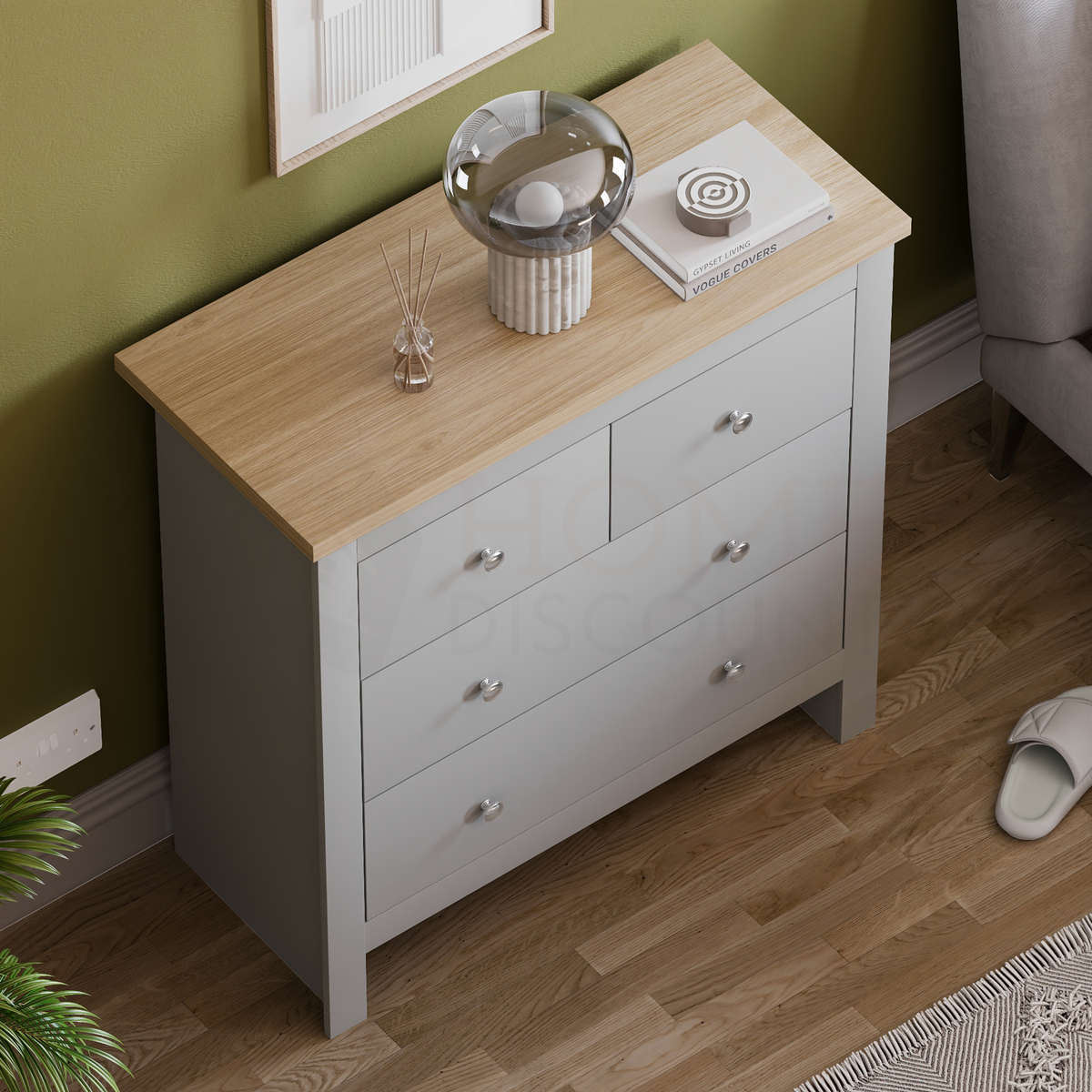 Arlington 4-Drawer Chest - Grey