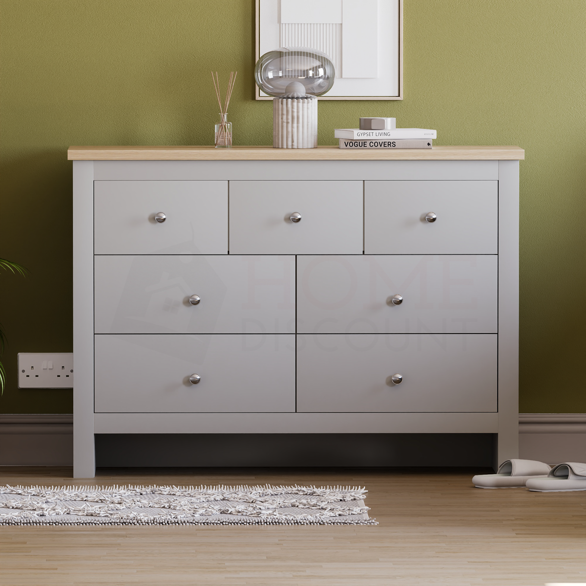 Arlington 7-Drawer Chest - Grey