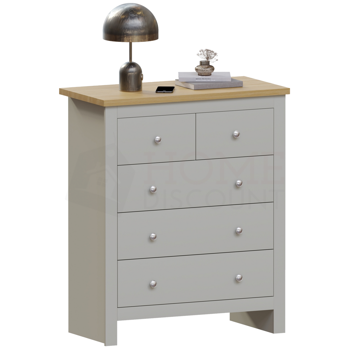 Arlington 5-Drawer Chest - Grey