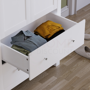 Arlington 2-Door 2-Drawer Wardrobe - White
