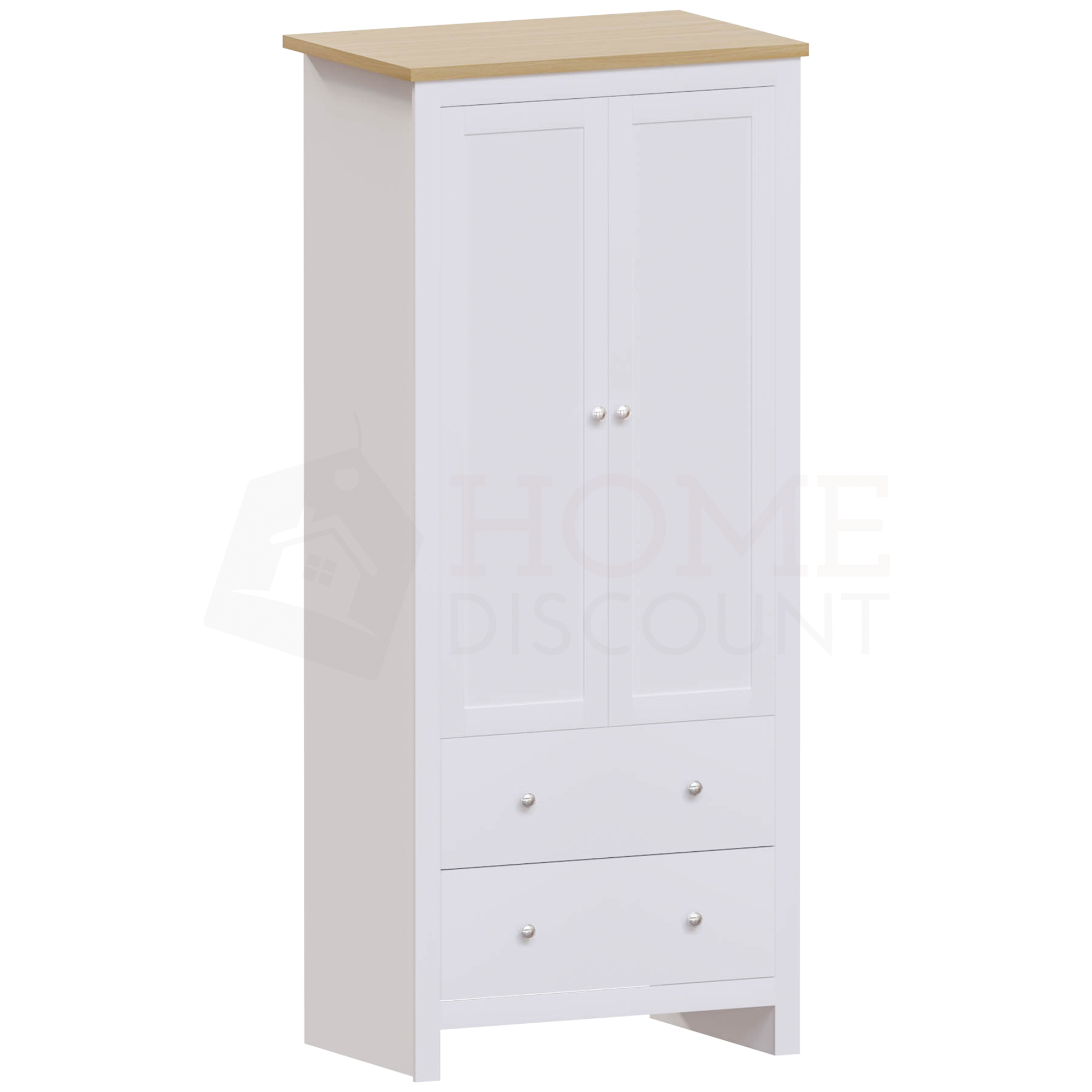 2 drawer wardrobe deals white