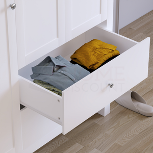 Arlington 3-Door 2-Drawer Wardrobe - White