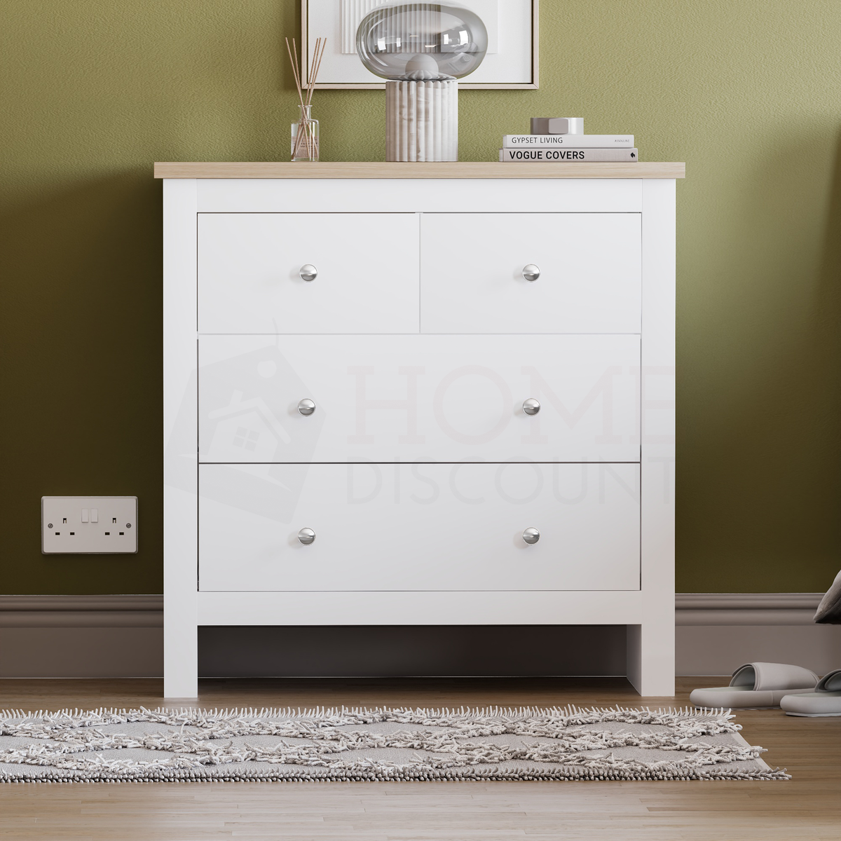 Arlington 4-Drawer Chest - White