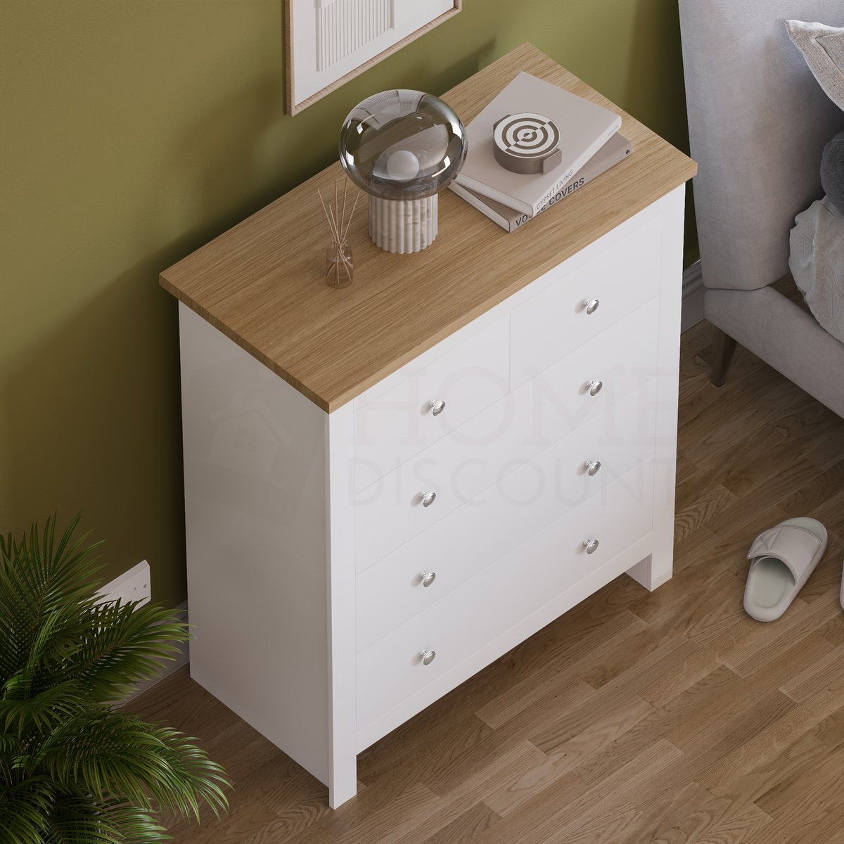 Arlington 5-Drawer Chest - White