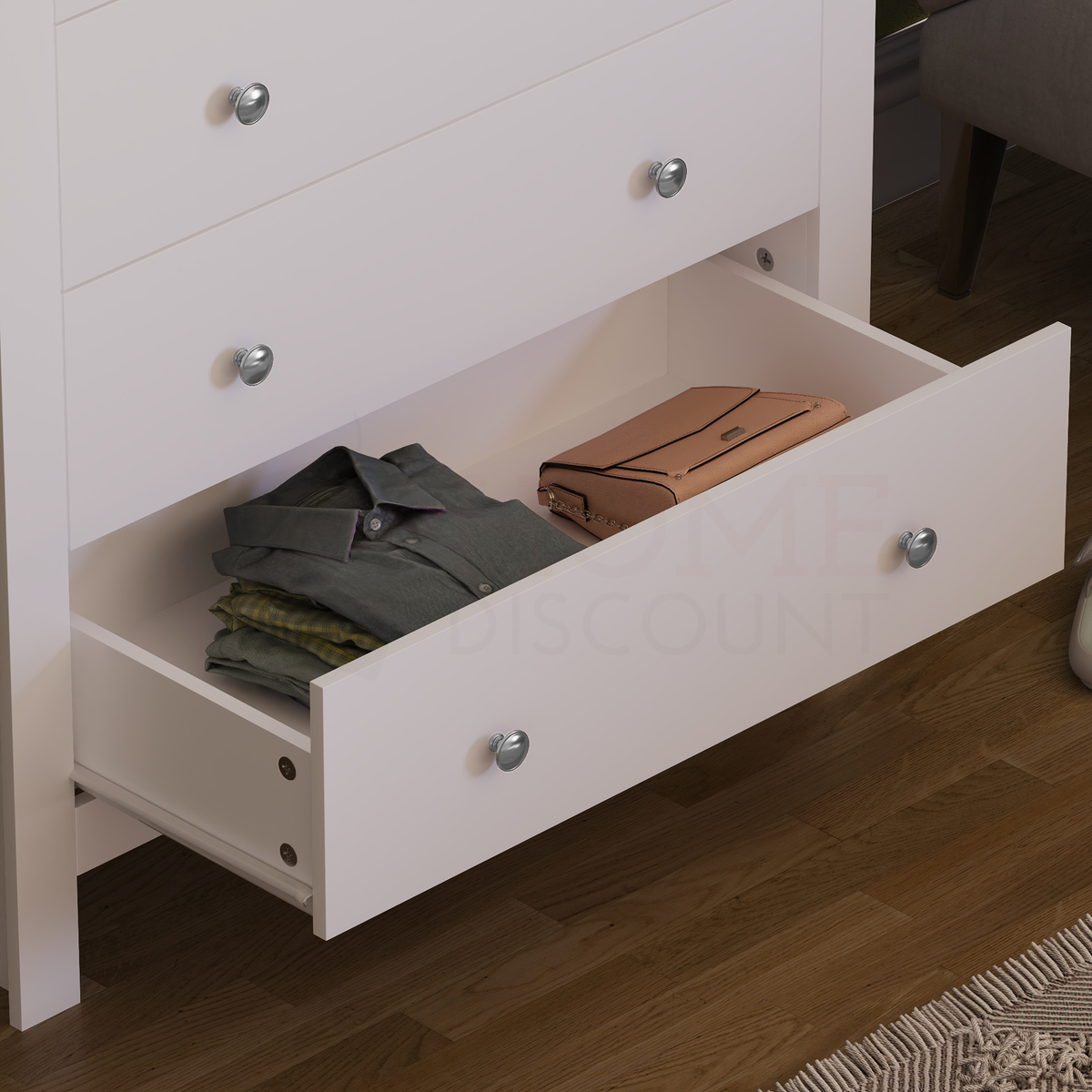 Arlington 5-Drawer Chest - White