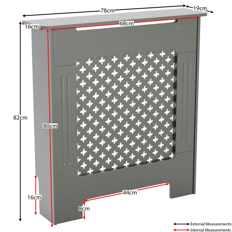 Oxford Radiator Cover - Grey, Small