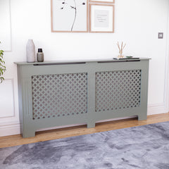 Oxford Radiator Cover - Grey, Extra Large