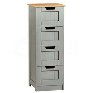 Priano 4-Drawer Freestanding Unit, Grey & Oak