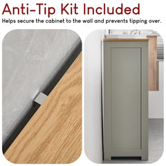Priano 4-Drawer Freestanding Unit, Grey & Oak