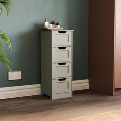 Priano 4-Drawer Freestanding Unit - Grey & Oak