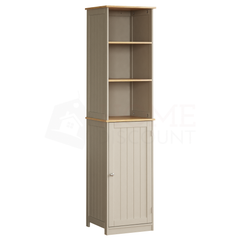 Priano 1 Door 2 Shelf Tall Cabinet, Grey