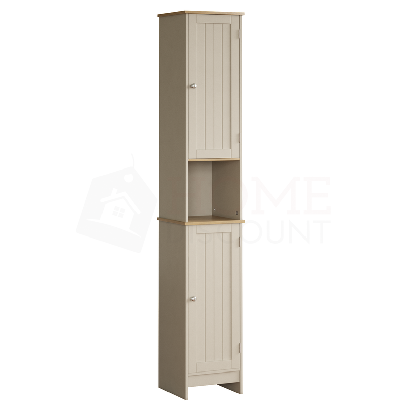 Priano 2 Door Tall Cabinet, Grey