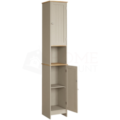 Priano 2 Door Tall Cabinet, Grey