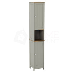 Priano 2-Door Tall Cabinet - Grey & Oak