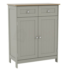 Priano 2-Drawer 2-Door Freestanding Cabinet - Grey