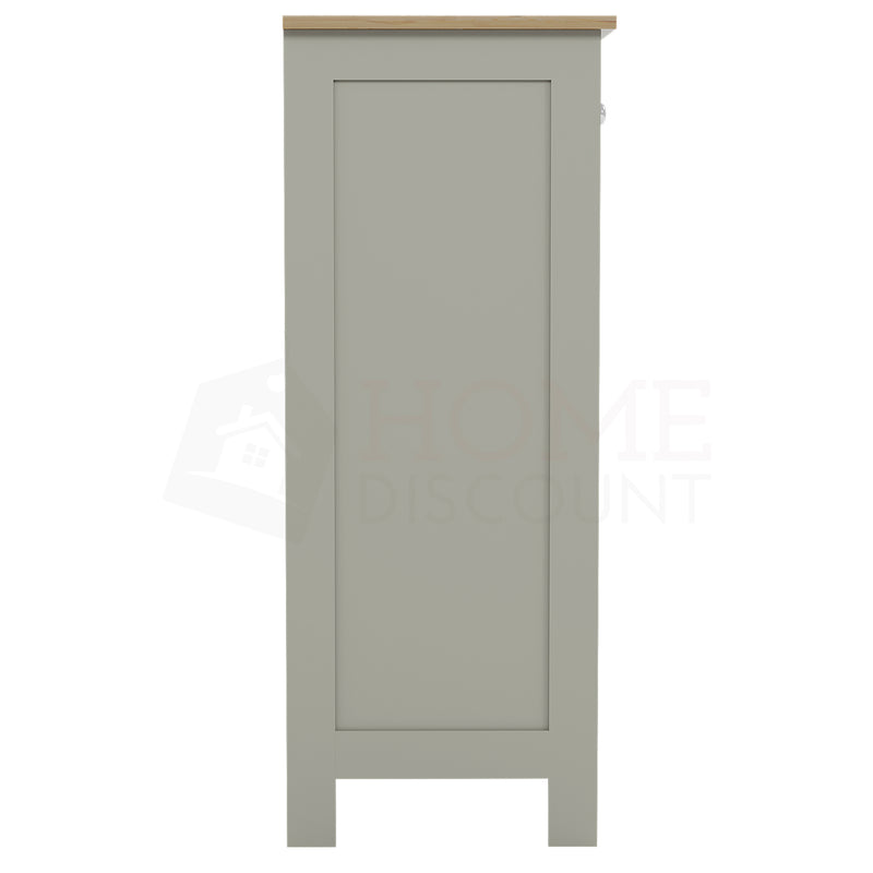 Priano 2-Drawer 2-Door Freestanding Cabinet - Grey