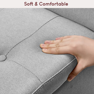 Seville Linen Storage Ottoman, Light Grey UKFR