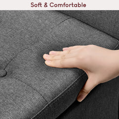 Seville Linen Storage Ottoman, Dark Grey UKFR