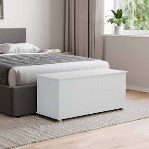 Leon Storage Ottoman - White