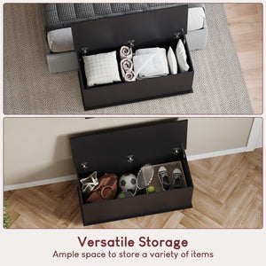 Leon Storage Ottoman - Black