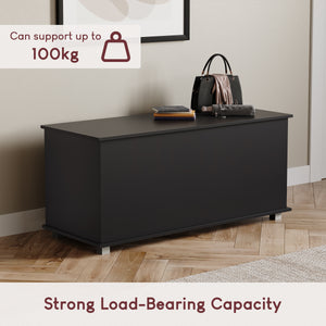 Leon Storage Ottoman - Black