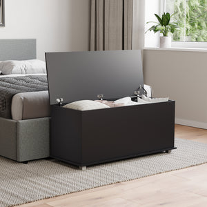 Leon Storage Ottoman - Black